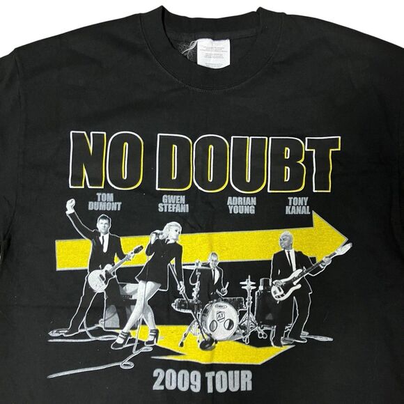 No Doubt T-Shirt M Black 2009 Tour Concert Band Rock Grunge Paramore Y2K Punk - Picture 1 of 7
